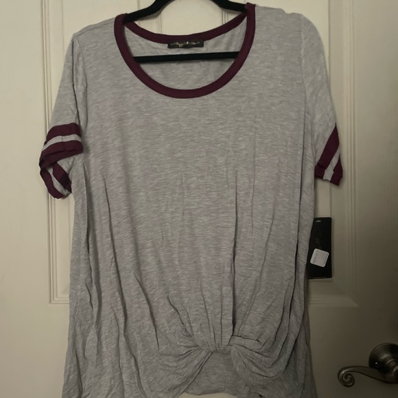 Burgundy Trim Shirt main image 1